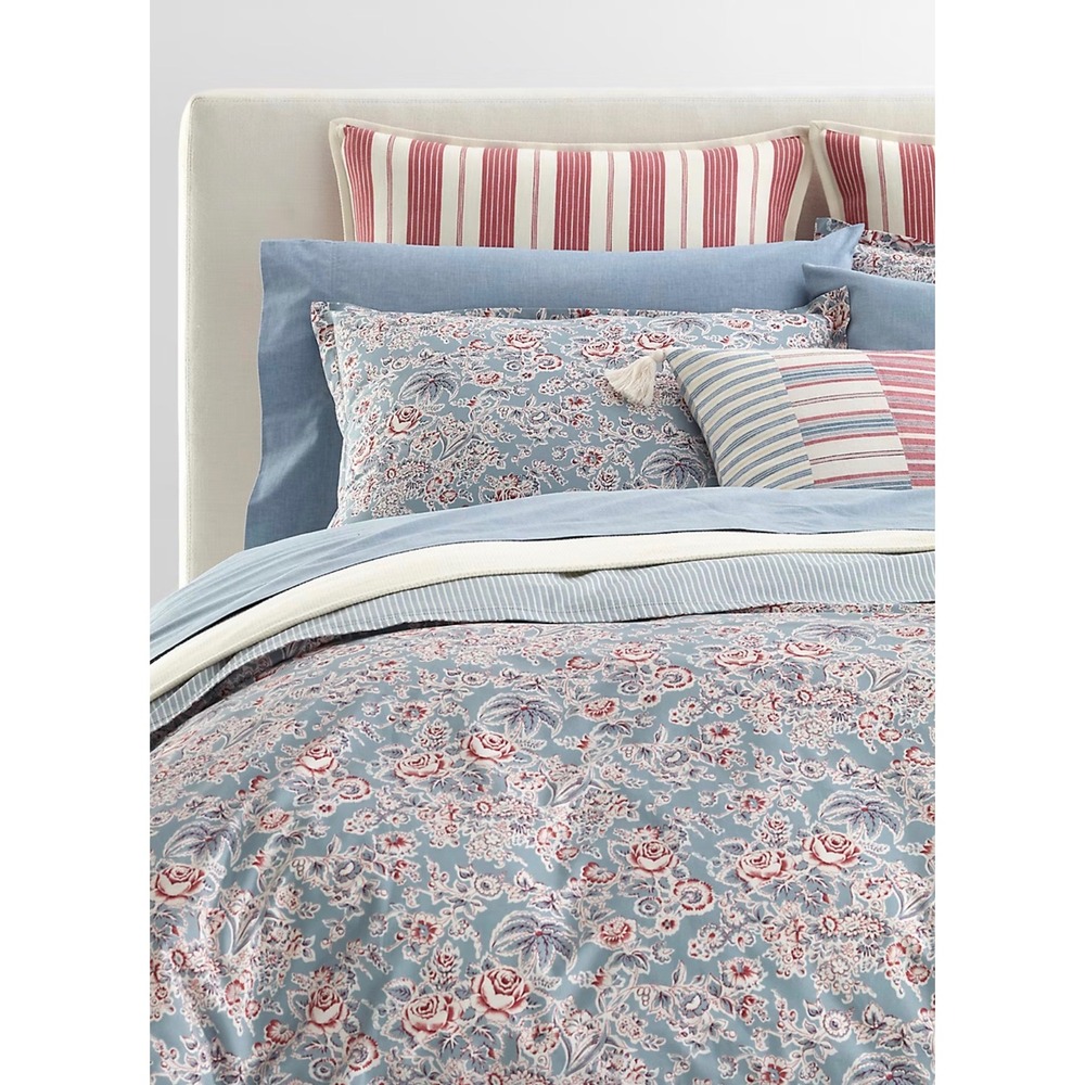 Lauren Ralph Lauren Maddie Floral KING Duvet Cover & Sham Set Coastal Summer